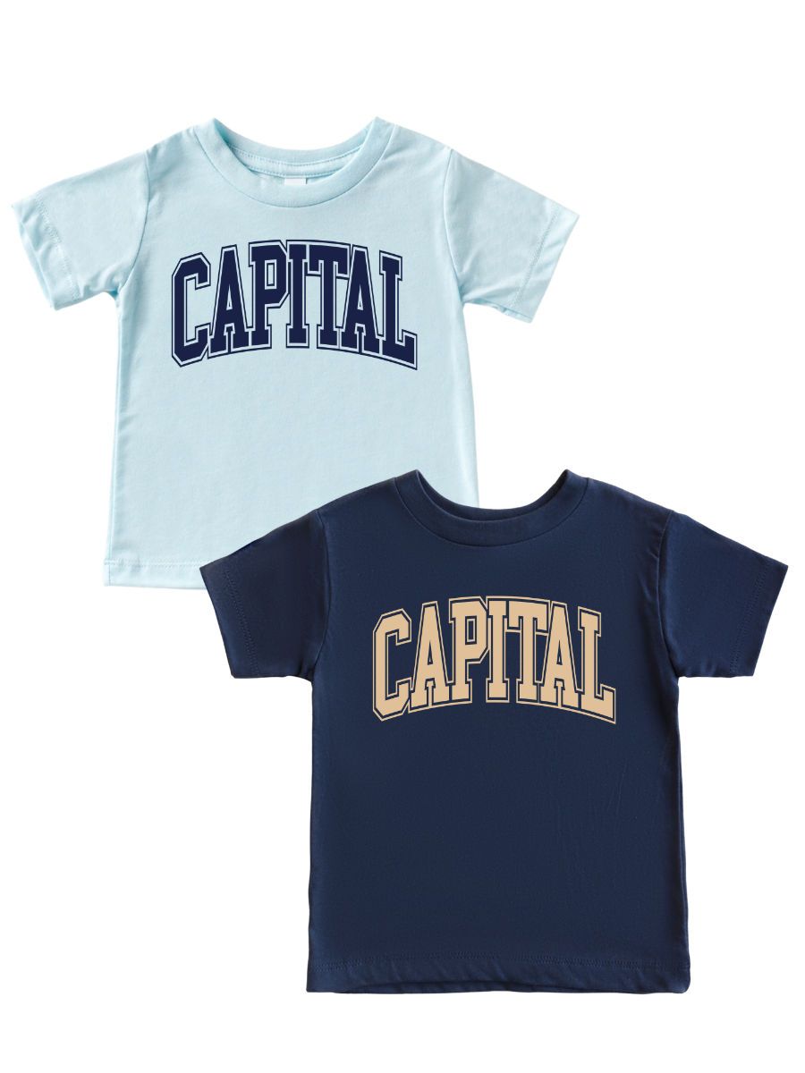 TODDLER CAPITAL ARCHED TEE