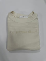 IVORY CORDED CREWNECK