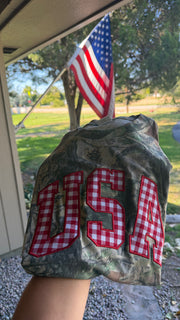 USA GINGHAM USA CAMO TEE