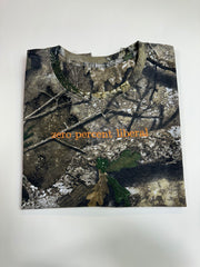CAMO/ORANGE ZERO PERCENT LIBERAL- EMBROIDERED ADULT SHORT SLEEVE TEE