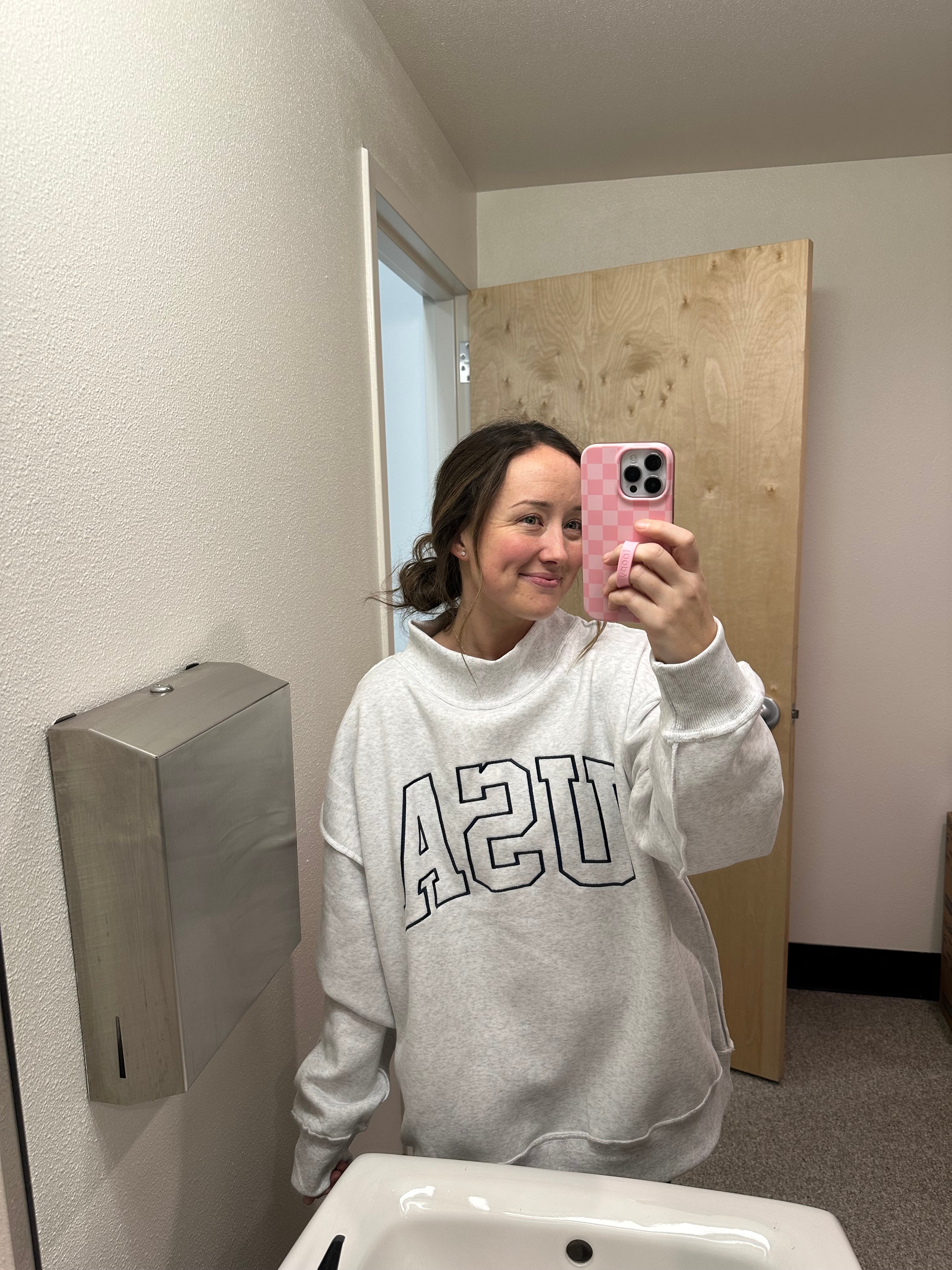 MOCK-NECK OVERSIZED USA CREWNECK