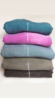 CROSS CORDED CREWNECK