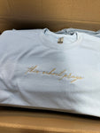 ADULT "THIS SCHOOL PRAYS" EMBROIDERED CREWNECK SWEATER