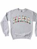 PLAID MAMA ADULT CREWNECK