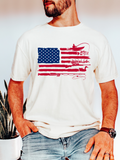 RED/BLUE OUTDOORS FLAG • ADULT TEE