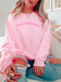 FERAL HOUSEWIFE NEW PINK PRINT - ADULT CREWNECK