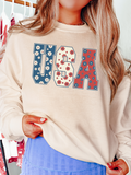 FLORAL USA - ADULT CREWNECK