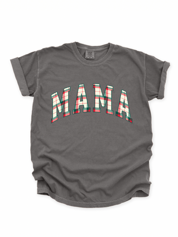 PLAID MAMA ADULT SHORT SLEEVE TEE