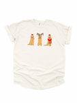 GOLDEN RETRIEVER CHRISTMAS ADULT SHORT SLEEVE TEE