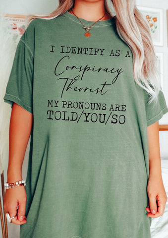 CONSPIRACY REALIST - ADULT TEE *black print*