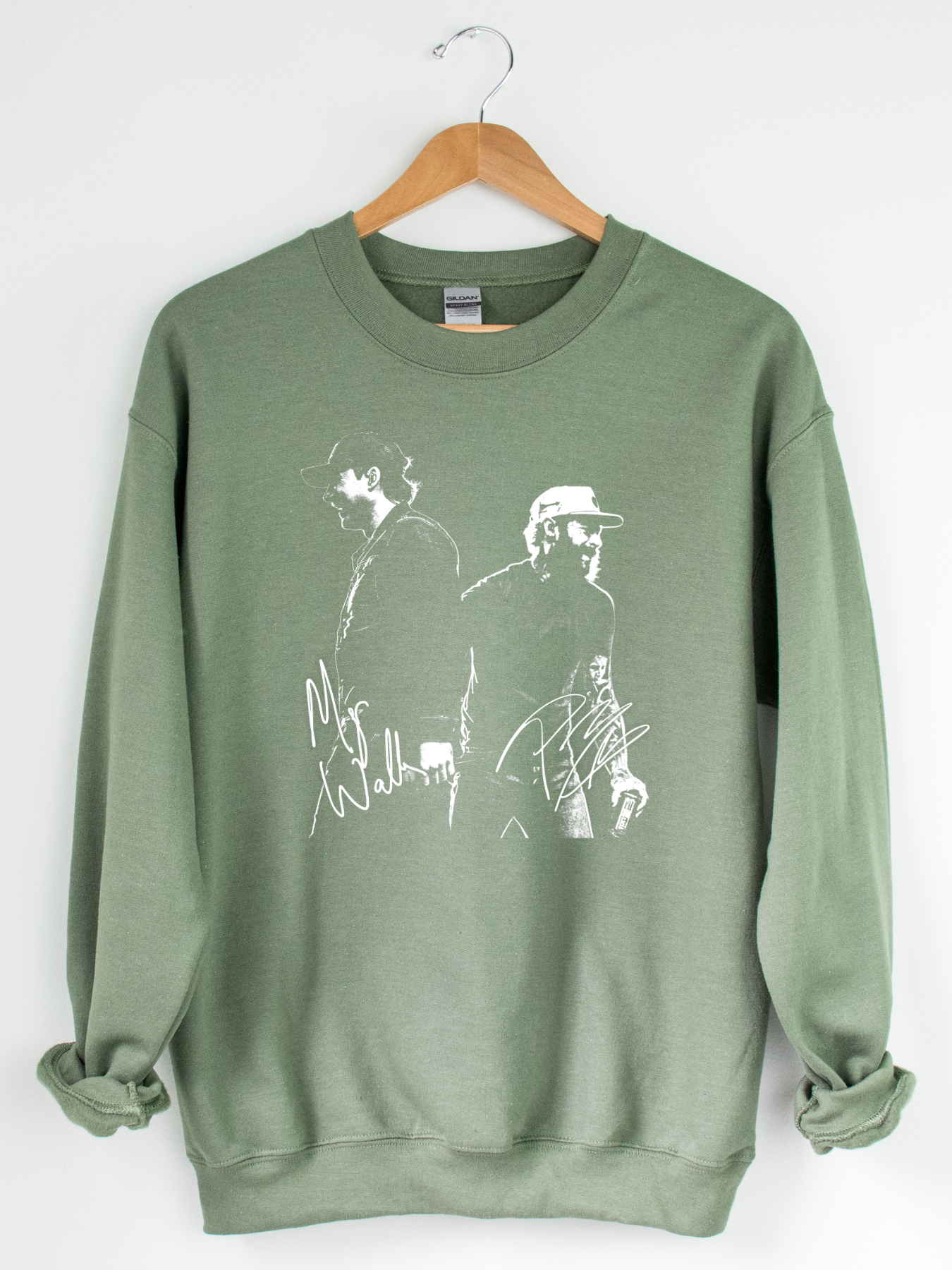 WALLEN POST MALONE WHITE PRINT - ADULT CREWNECK