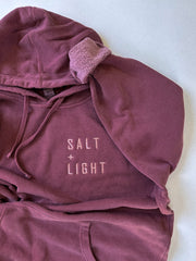 SALT + LIGHT EMBROIDERED WASHED HOODIE