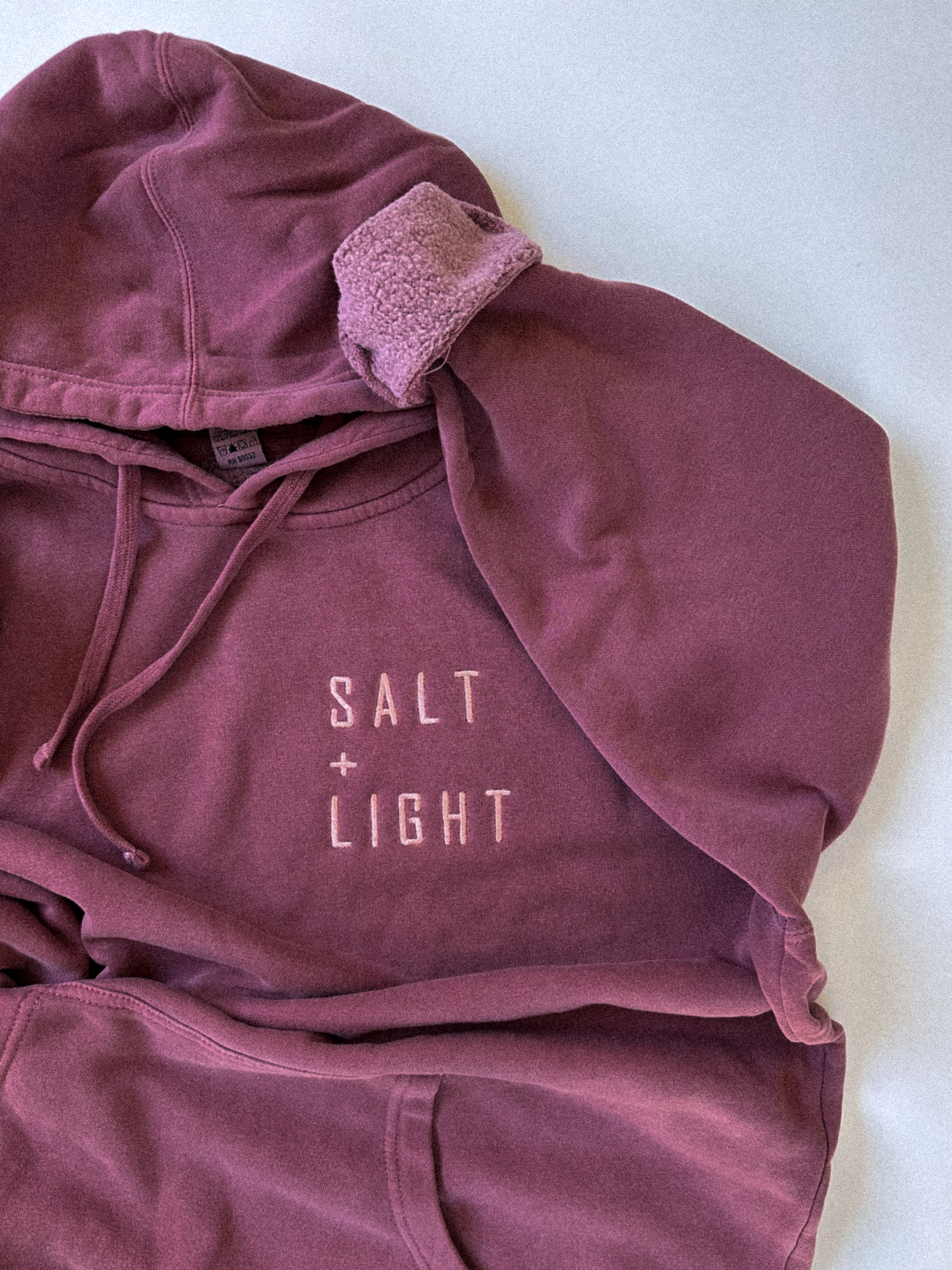 SALT + LIGHT EMBROIDERED WASHED HOODIE