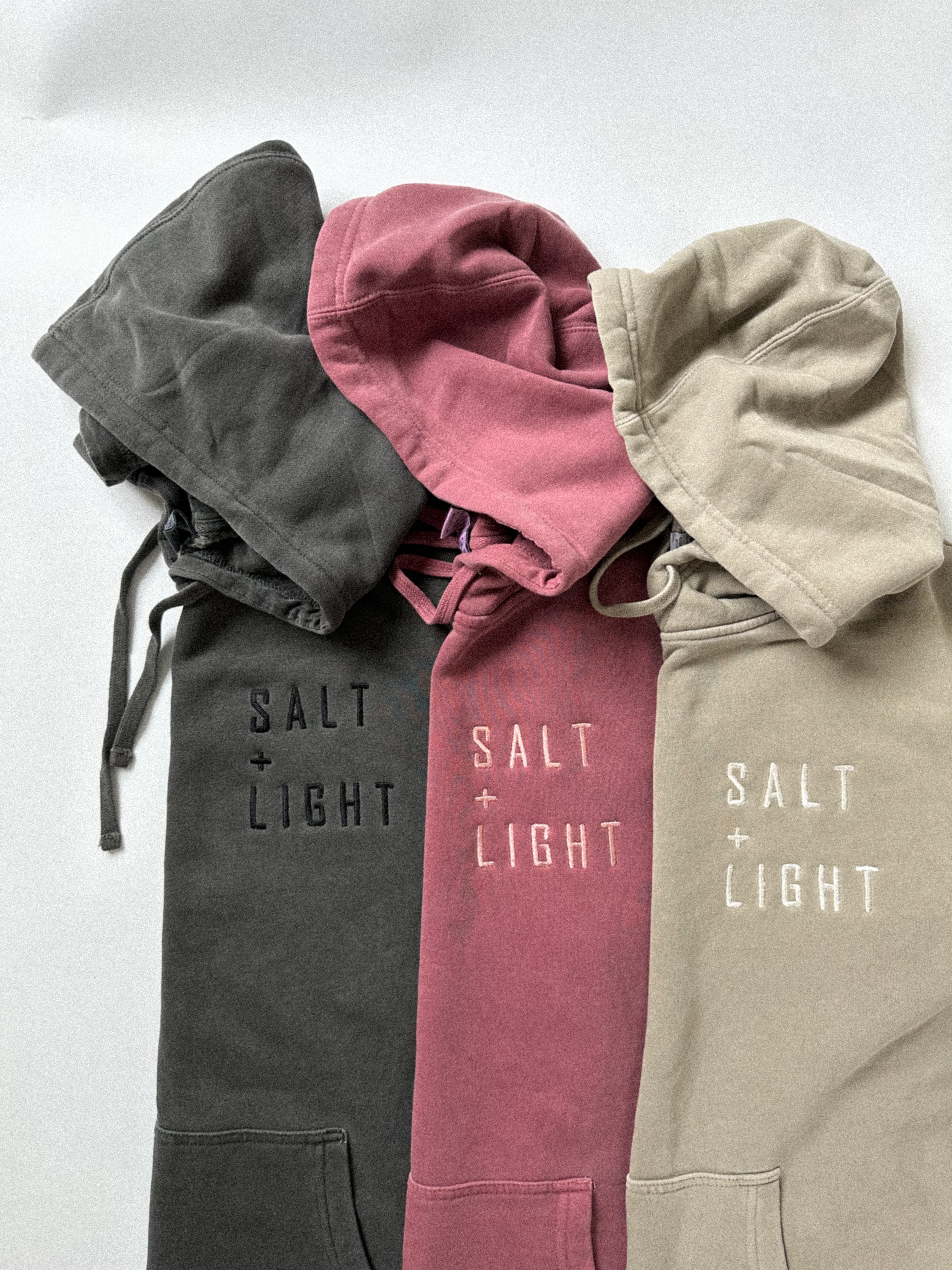 SALT + LIGHT EMBROIDERED WASHED HOODIE