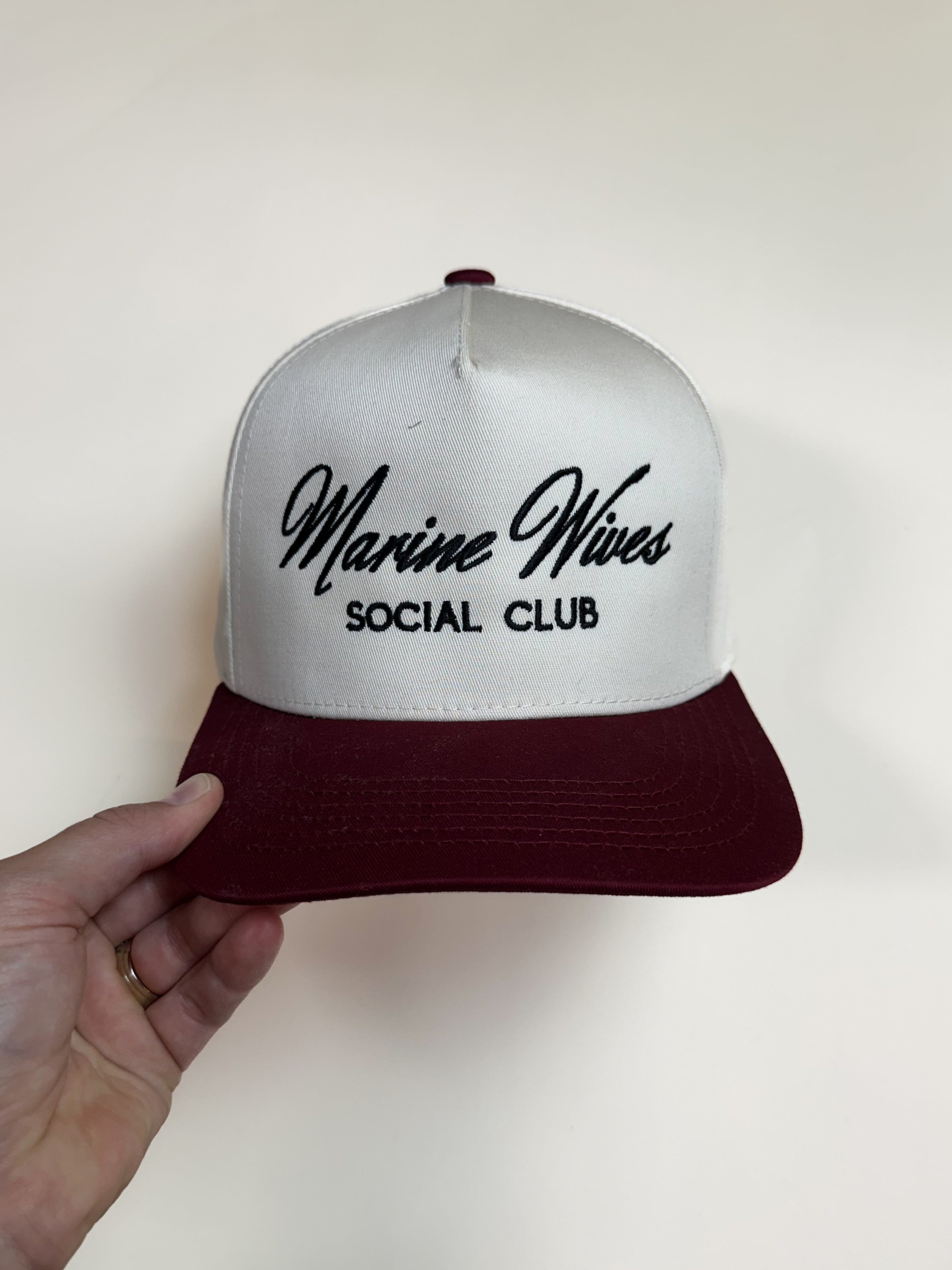 MARINE WIVES SOCIAL CLUB - ADULT EMBROIDERED HAT