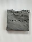 ALL FOR HIS GLORY EMBROIDERED - ADULT SHORT SLEEVE TEE