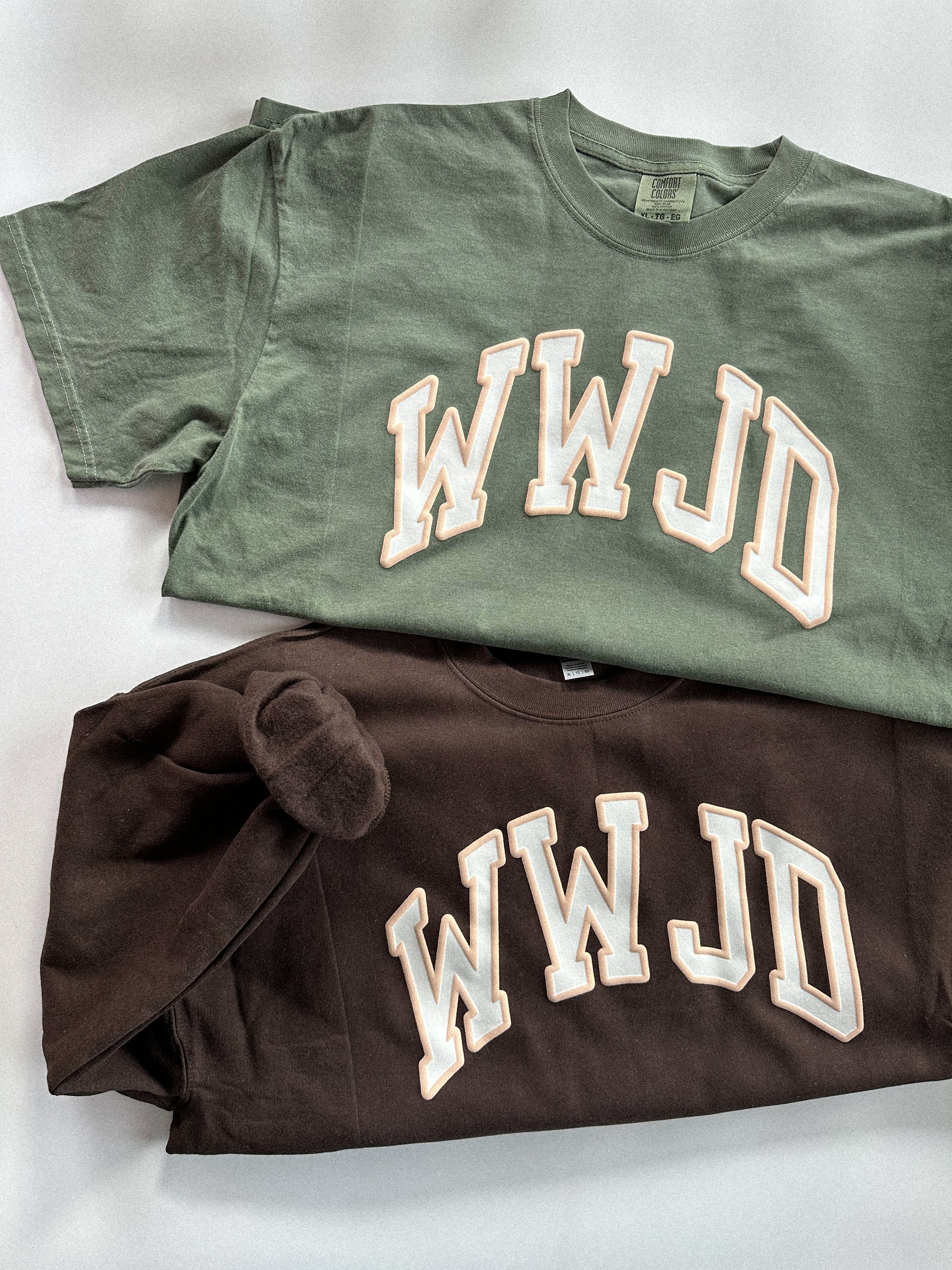 WWJD PUFF - ADULT REGULAR CREWNECK