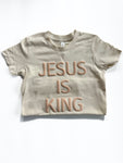 JESUS IS KING TAN PUFF - KIDS TEE