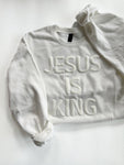 JESUS IS KING WHITE PUFF - ADULT REGULAR CREWNECK