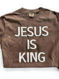 JESUS IS KING WHITE PUFF - ADULT SHORT SLEEVE TEE