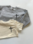 POCKET CROSS PRINTED - KIDS CREWNECK