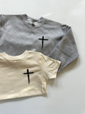 POCKET CROSS PRINTED - KIDS CREWNECK