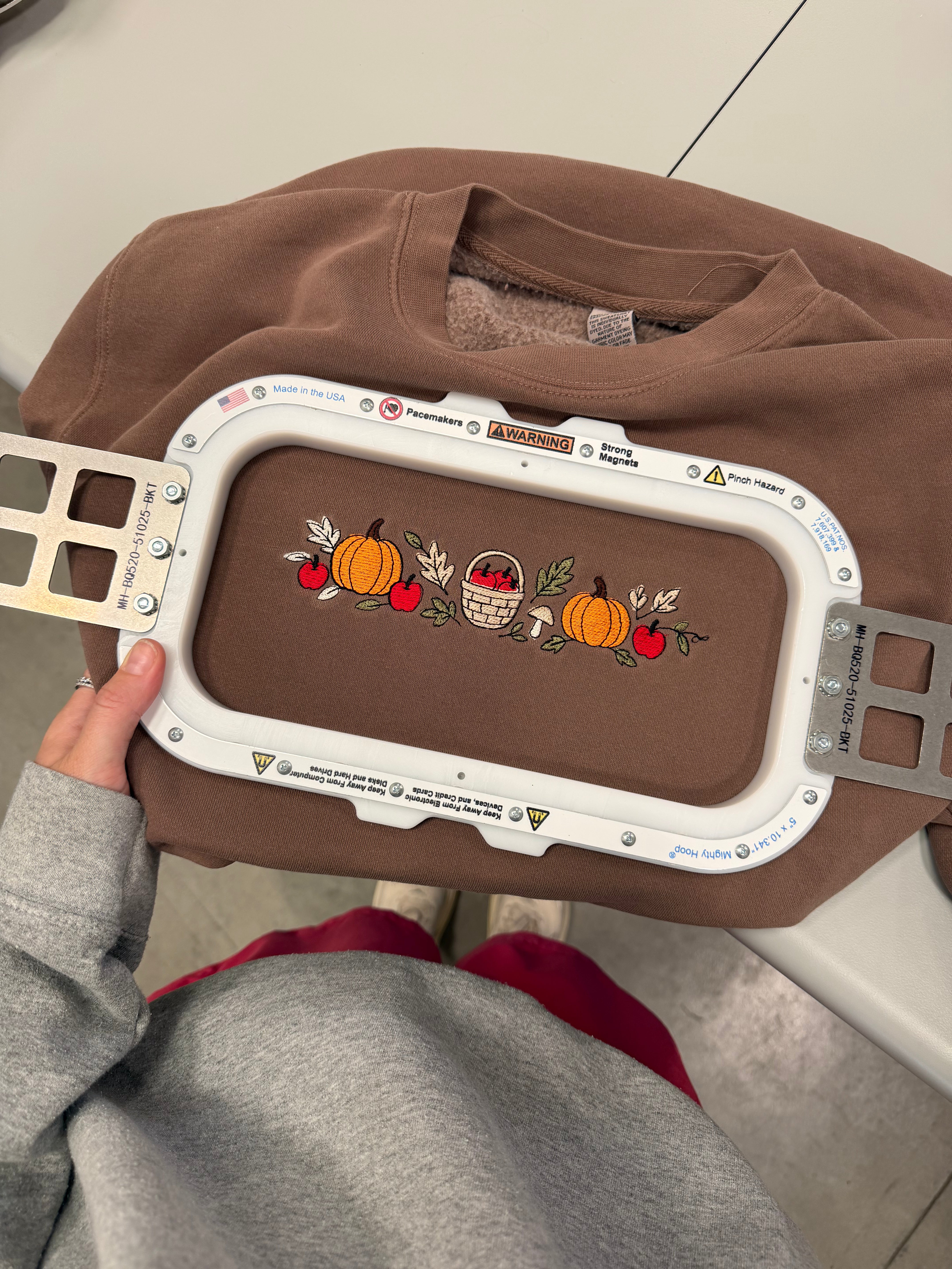 PUMPKIN PATCH EMBROIDERED CREWNECK