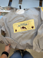 BUTTER STICK APPLIQUÉ CREWNECK