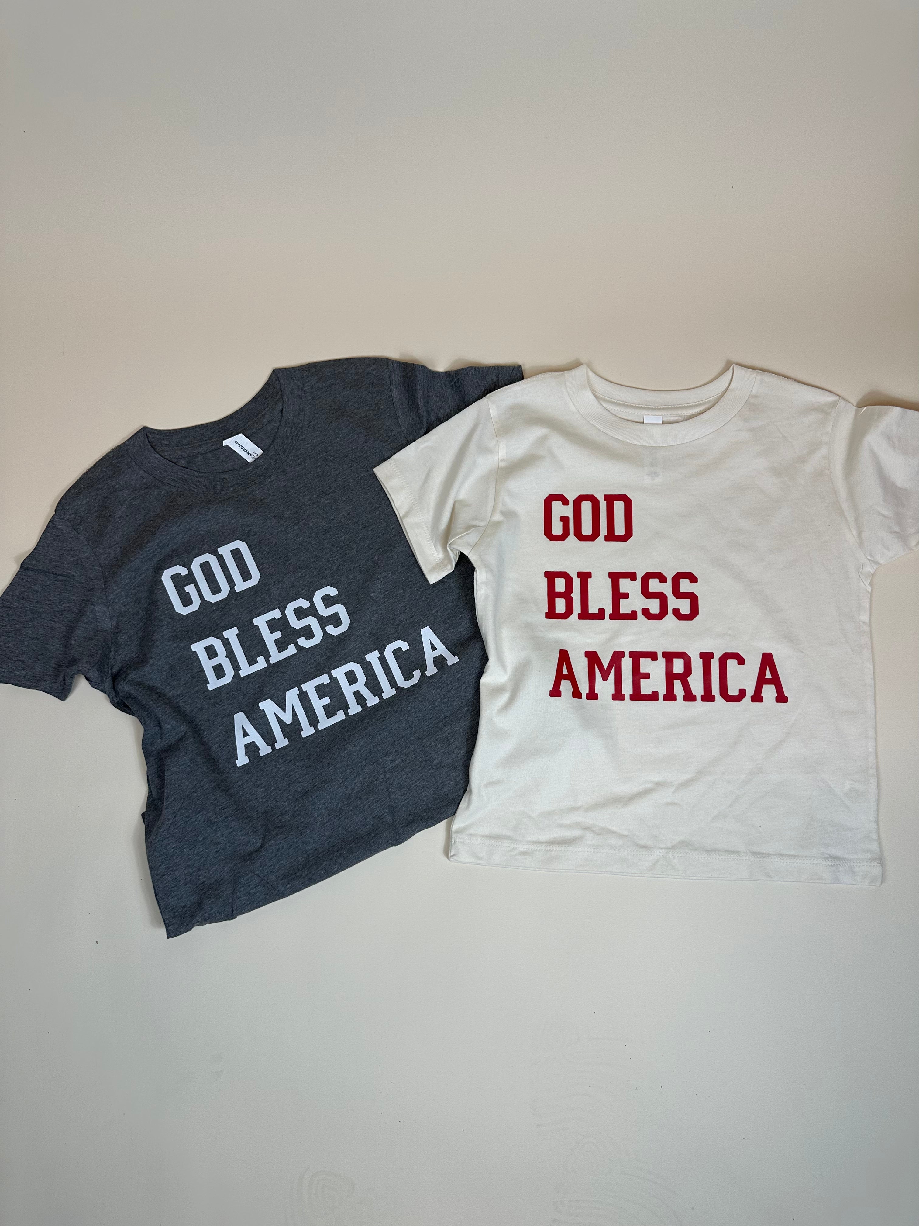 GOD BLESS AMERICA *NEW PRINT* - KIDS TEE