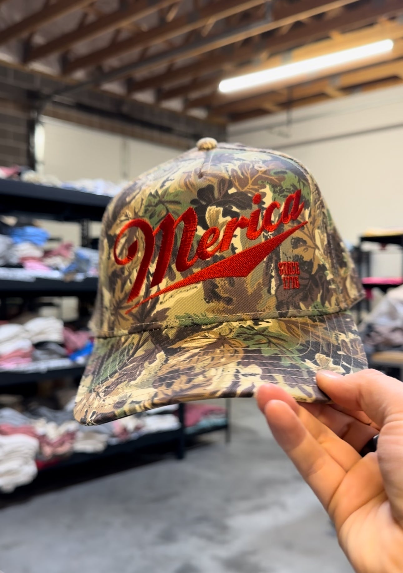 MERICA EST. 1776 EMBROIDERED ADULT HAT
