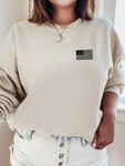 I'M VOTING FOR || ADULT REGULAR CREWNECK *BLACK PRINT*