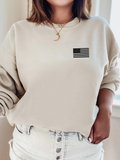 I'M VOTING FOR || ADULT REGULAR CREWNECK *BLACK PRINT*