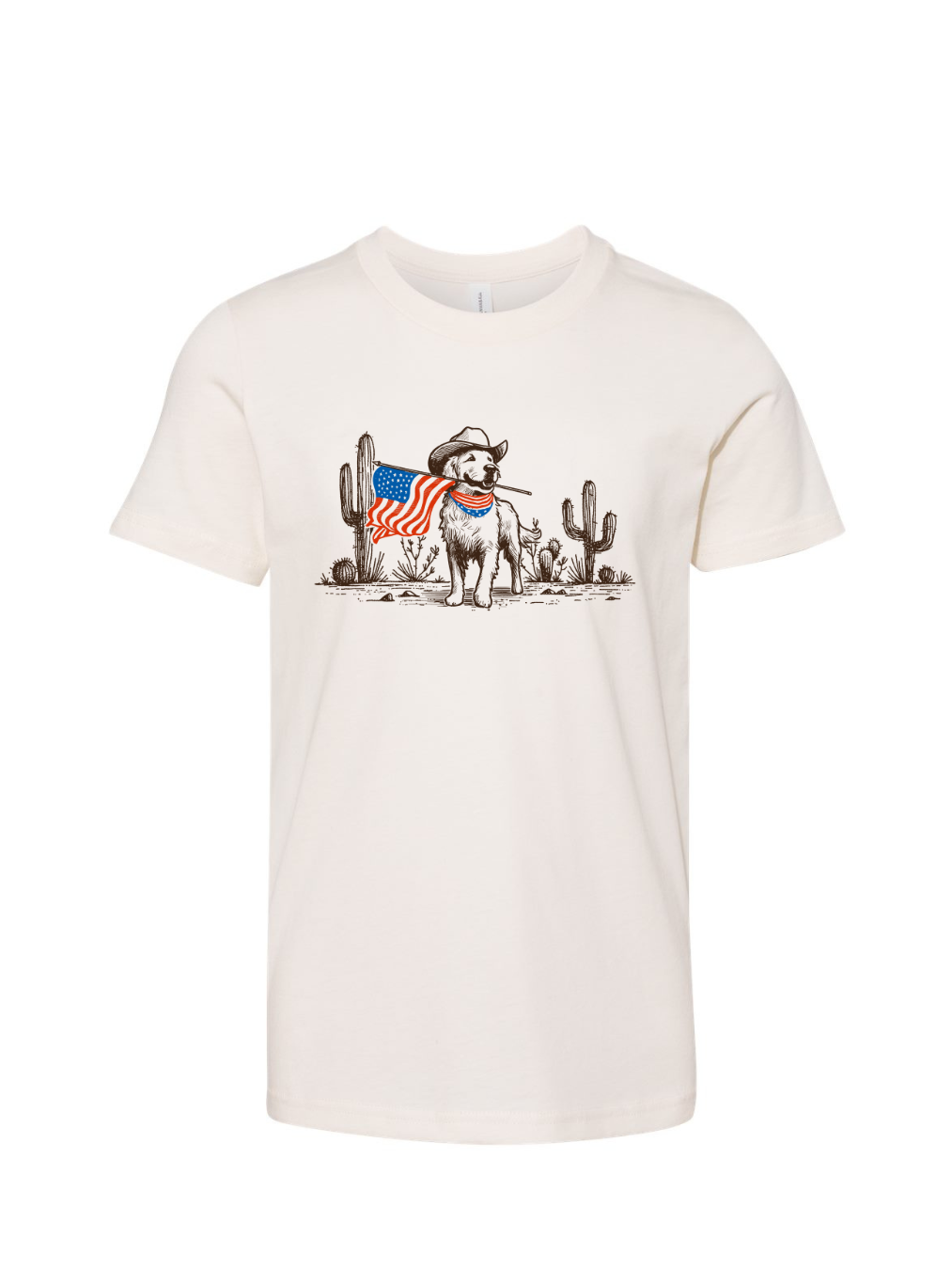 PATRIOTIC DESERT DOG - KIDS TEE
