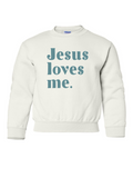 JESUS LOVES ME - YOUTH CREWNECK