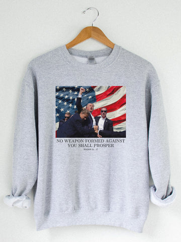 TRUMP FIST PUMP ISAIAH 54 : 17 - ADULT CREWNECK