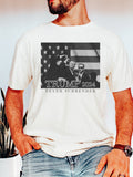 TRUMP 2024 FIST PUMP NEVER SURRENDER BLACK+WHITE - ADULT TEE