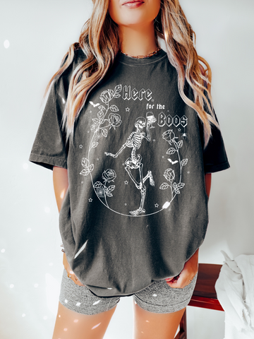 HERE FOR THE BOOS - ADULT TEE