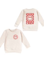 CHRISTMAS CREW *RED PRINT* - KIDS CREWNECK SWEATER