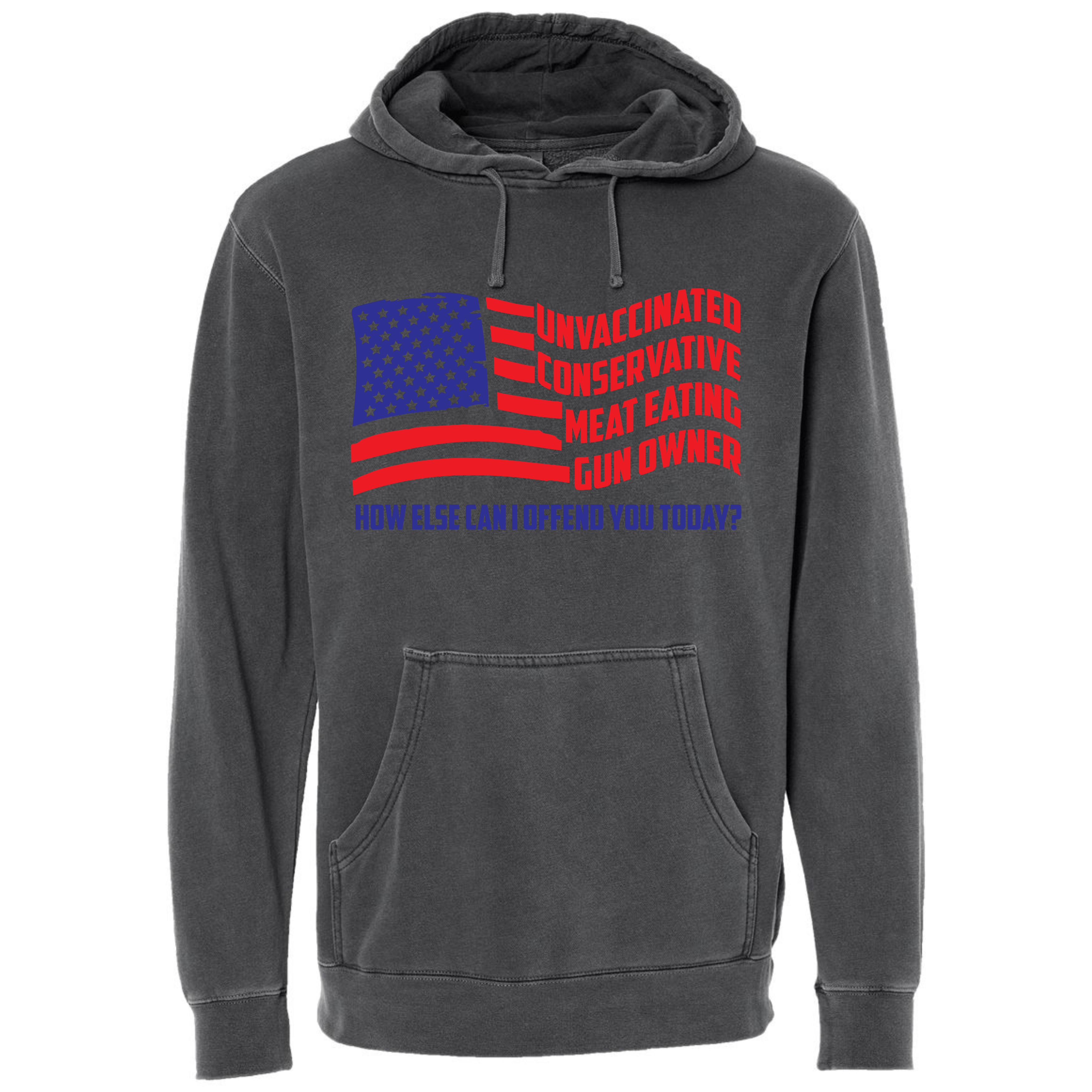 *UNVAXXED* • CONSERVATIVE • MEAT EATING • GUN OWNER - WASHED HOODIE