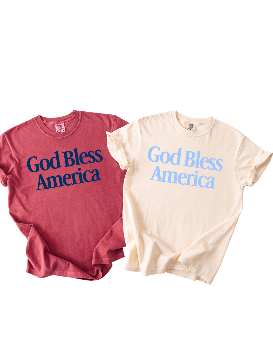 ADULT GOD BLESS AMERICA TEE SHIRT