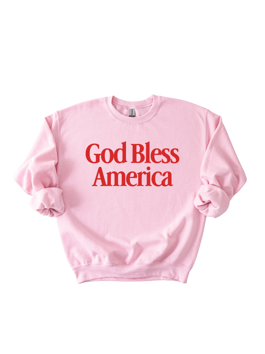 ADULT GOD BLESS AMERICA - REGULAR CREWNECK