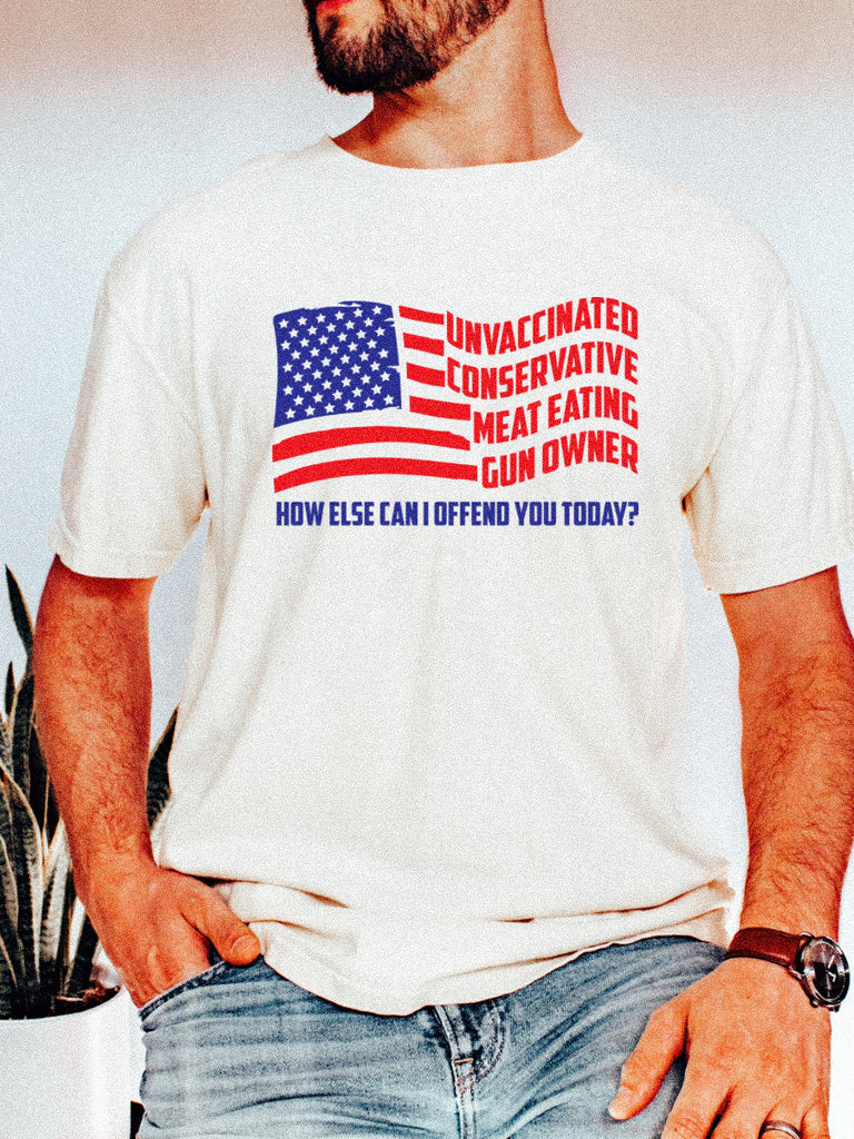 Red Offend HOW ELSE CAN I OFFEND YOU TODAY? • RED WHITE AND BLUE PRINT! – Little ...