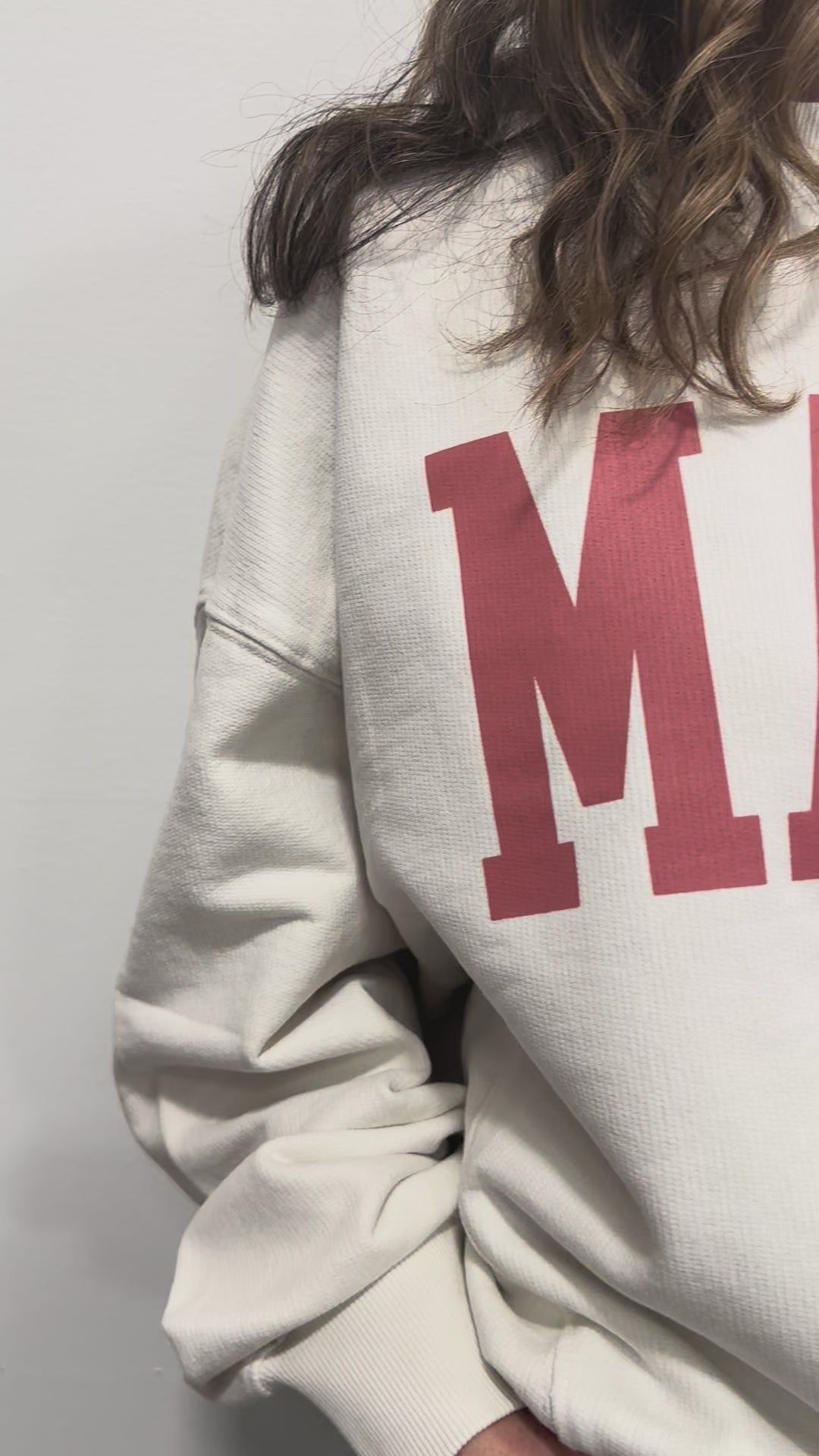 Load video: Mineral Wash MAMA Crewneck