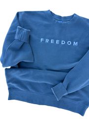 FREEDOM - ADULT EMBROIDERED WASHED SWEATER