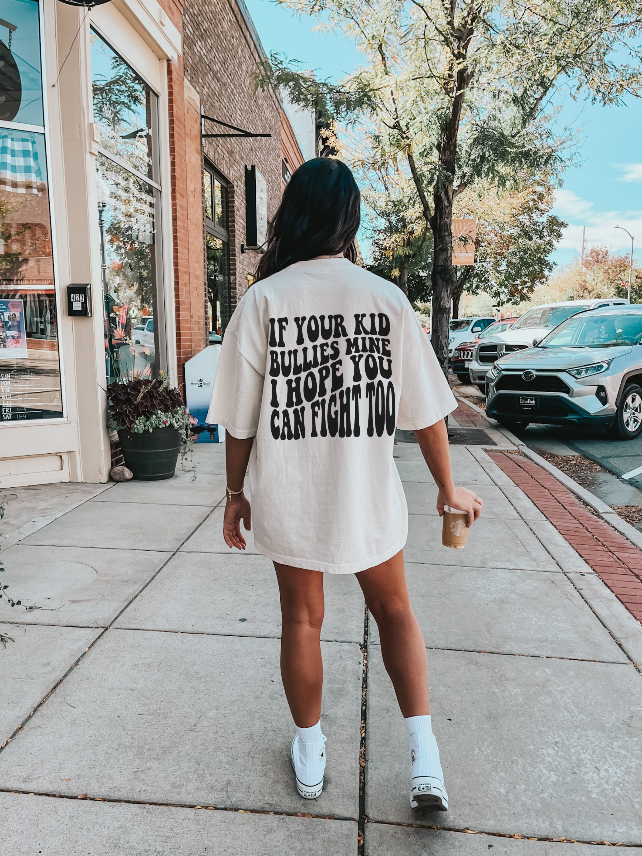 IF YOUR KID BULLIES MINE I HOPE YOU CAN FIGHT TOO - ADULT TEE