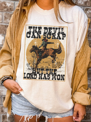 THE DEVIL CAN SCRAP | WESTERN - ADULT TEE